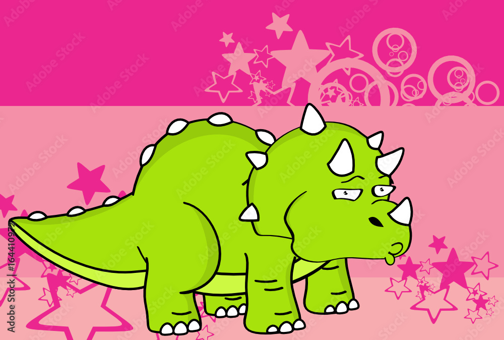 cute baby triceratops cartoon expressions set in vector format very easy to edit 