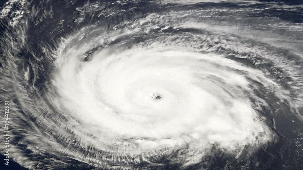 Hurricane / typhoon churning in the sea before making landfall. Hurricane / typhoon churning in the sea before making landfall.