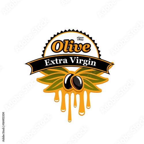 Extra virgin olive oil vector label template