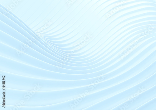 Abstract white wave background.  3D illustration.
