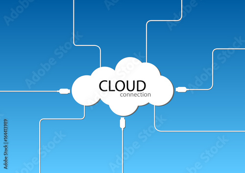 Cloud connection concept background