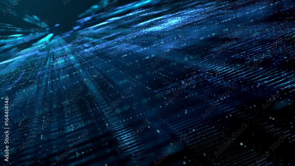 Digital cyber space particles for head up display and User Interface background element