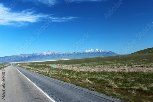 Salt Lake City through the windshield