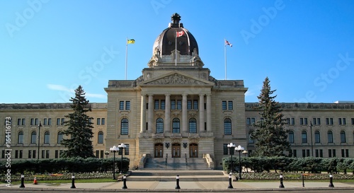 An early morning shot of the legislative building in Regina, Saskatchewan, Canada.