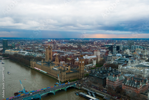 Aerial view Houses of Parliament - London England © Hans