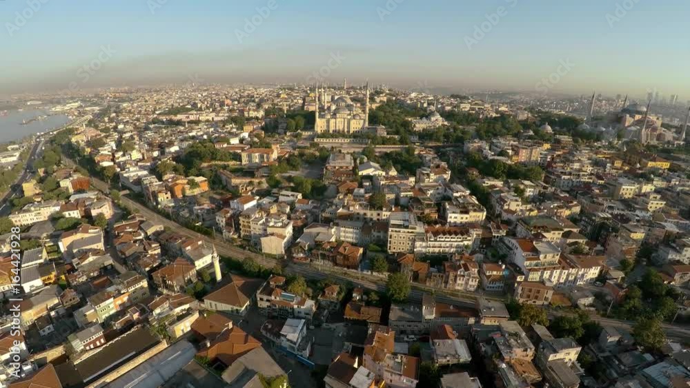 Aerial view. Blue Mosque. Sultan Ahmed Mosque in Istanbul. Turkey. Shot in 4K (ultra-high definition (UHD)).
Aerial view. Blue Mosque. Sultan Ahmed Mosque in Istanbul. Turkey. Shot in 4K (ultra-high definition (UHD)).