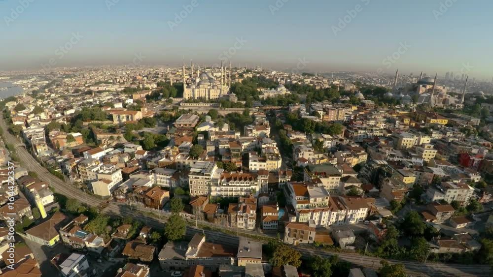 Aerial view. Blue Mosque. Sultan Ahmed Mosque in Istanbul. Turkey. Shot in 4K (ultra-high definition (UHD)).
Aerial view. Blue Mosque. Sultan Ahmed Mosque in Istanbul. Turkey. Shot in 4K (ultra-high definition (UHD)).