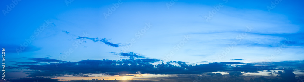 the panorama of heavenly evening clouds and sky the panorama of heavenly evening clouds and sky