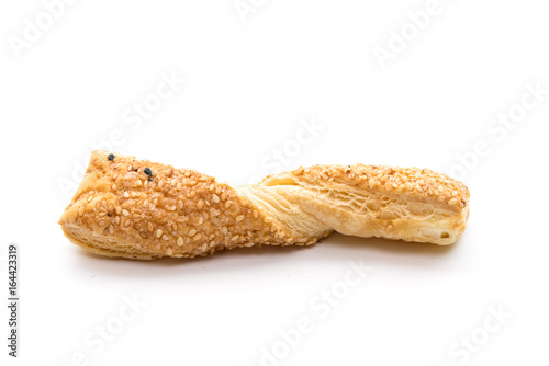 Sugar Biscuits Bread isolated on white background.
