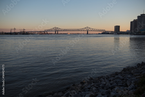 New Orleans riverfront at sunset © Chris