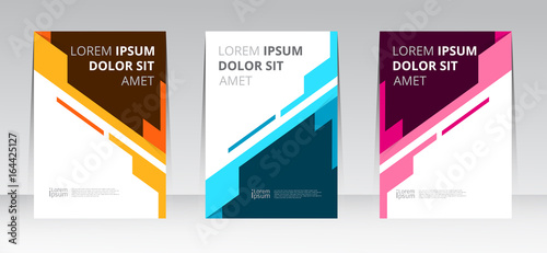 Vector abstract design cover report layout brochure poster template.
