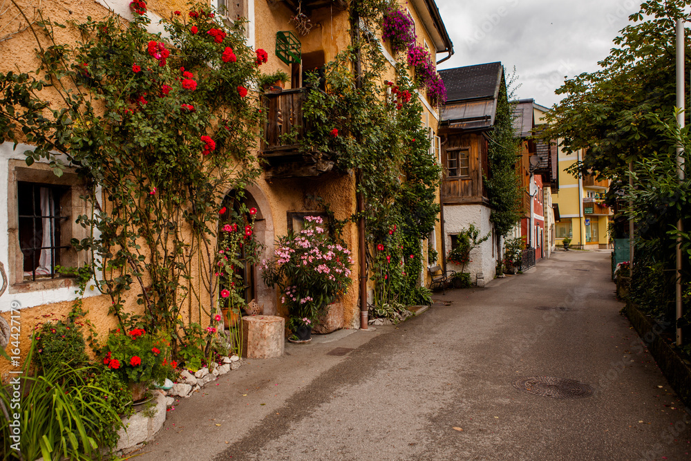 Fototapeta premium Hallstatt Austria cloudy