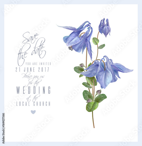Blue flower card