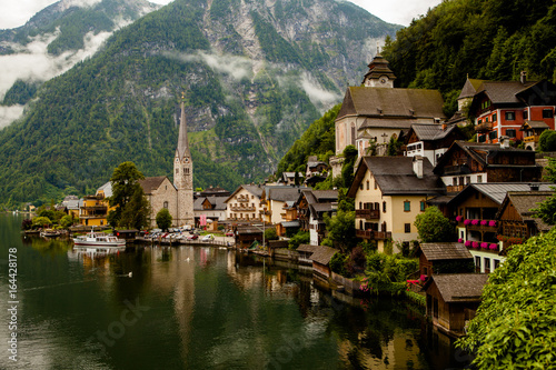 Hallstatt Austria cloudy