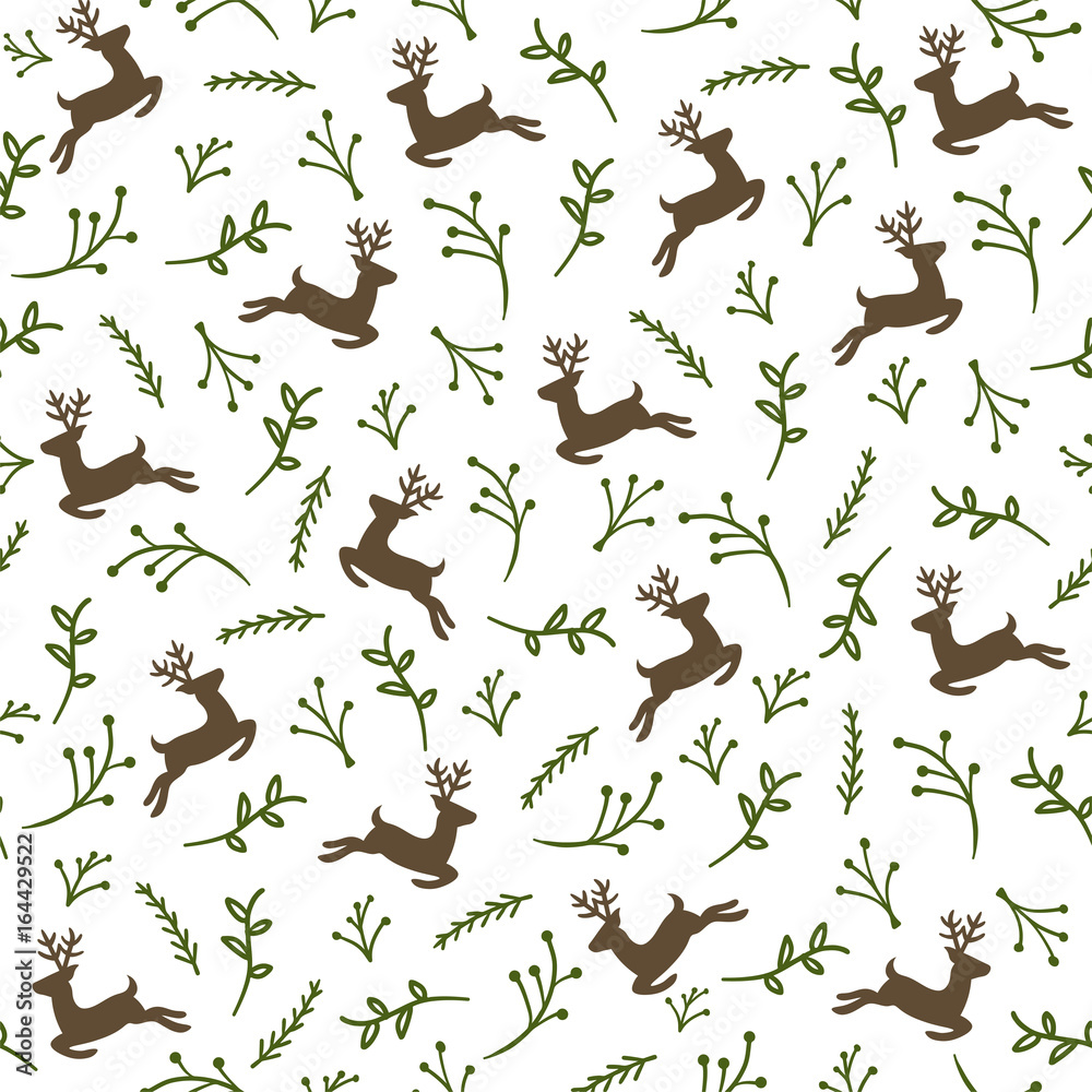 Reindeer Seamless Pattern Reindeer Seamless Pattern