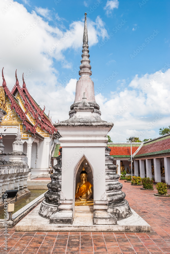 Pagoda in Wat Phra Borommathat Chaiya Worawihan, Thailand