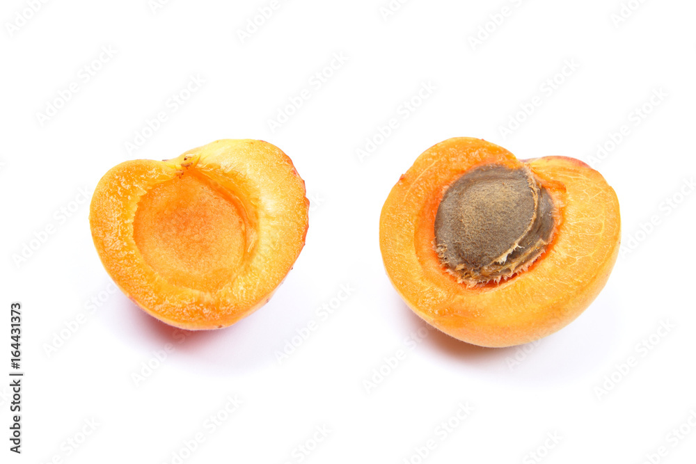 Isolated apricot on white background for design packing Isolated apricot on white background for design packing