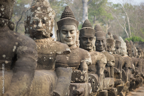 Angel statue in Angkor Wat, Cambodian world heritage.
