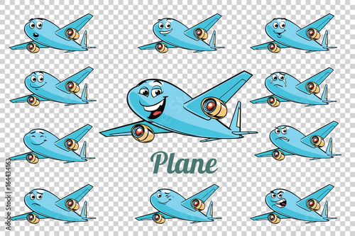 airplane plane airliner aviation emotions characters collection 