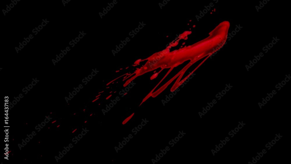 Organic Splattered Blood Element with alpha channel for any compositing software: ready for your VFX shot, title sequence, or that Halloween montage, crime scenes, and horror films.