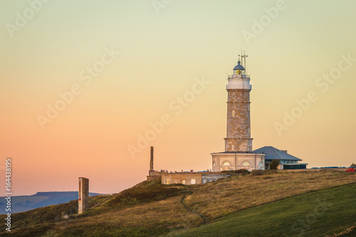 Santander lighthouse at sunset
