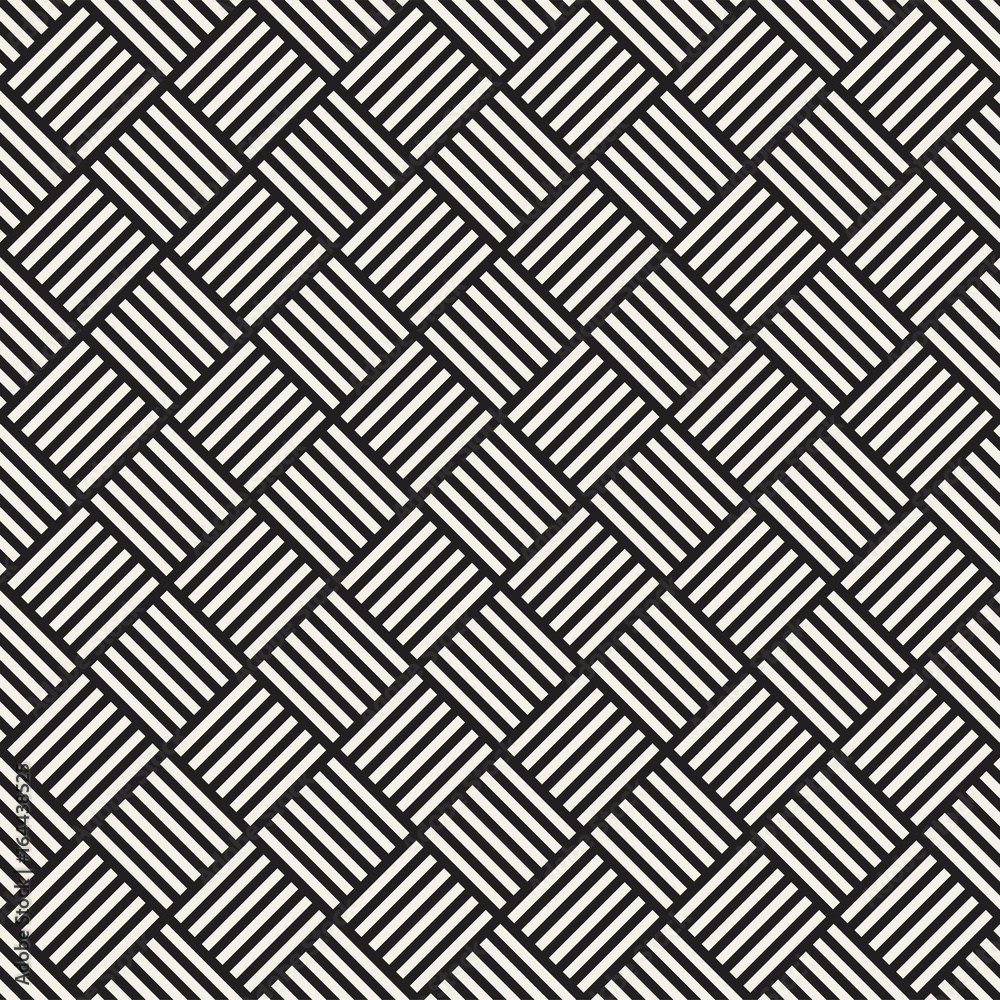 Crosshatch vector seamless geometric pattern. Crossed graphic rectangles background. Checkered motif. Seamless black and white texture of crosshatched lines. Trellis simple fabric print. Crosshatch vector seamless geometric pattern. Crossed graphic rectangles background. Checkered motif. Seamless black and white texture of crosshatched lines. Trellis simple fabric print.