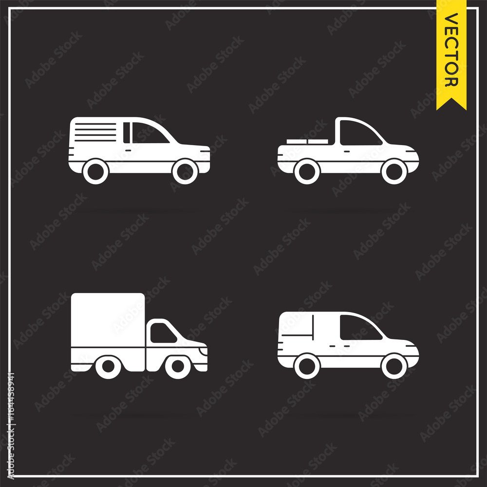 Set of Vector Car Icons Set of Vector Car Icons
