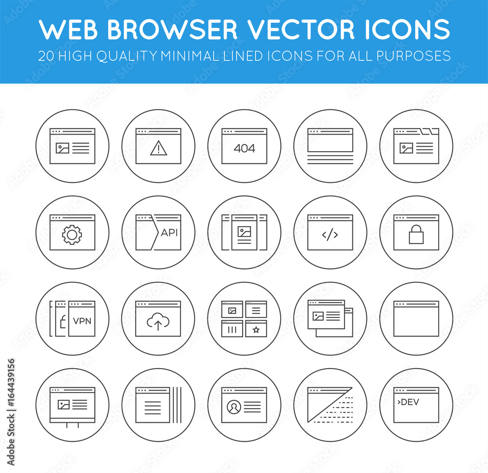 Set of 48x48 Minimal Browser, Developing, App and Coding Vector Line Icons. Perfect Pixel. Thin Stroke. Set of 48x48 Minimal Browser, Developing, App and Coding Vector Line Icons. Perfect Pixel. Thin Stroke.