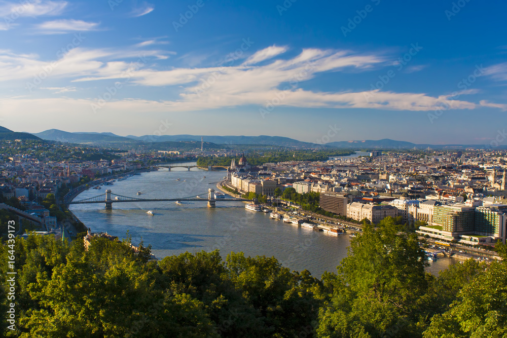 Budapest cityscape in Hungary, summer view