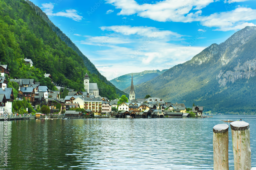 Hallstatt lake and town in Austria