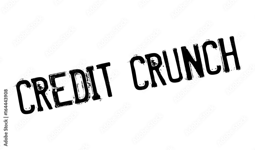 Credit Crunch rubber stamp. Grunge design with dust scratches. Effects can be easily removed for a clean, crisp look. Color is easily changed.