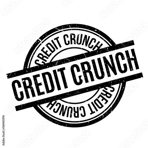 Credit Crunch rubber stamp. Grunge design with dust scratches. Effects can be easily removed for a clean, crisp look. Color is easily changed.