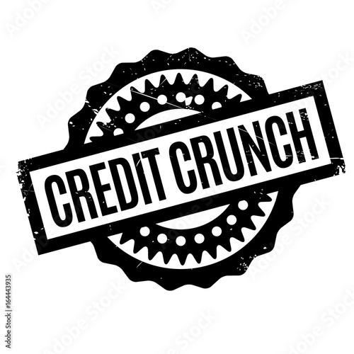 Credit Crunch rubber stamp. Grunge design with dust scratches. Effects can be easily removed for a clean, crisp look. Color is easily changed.