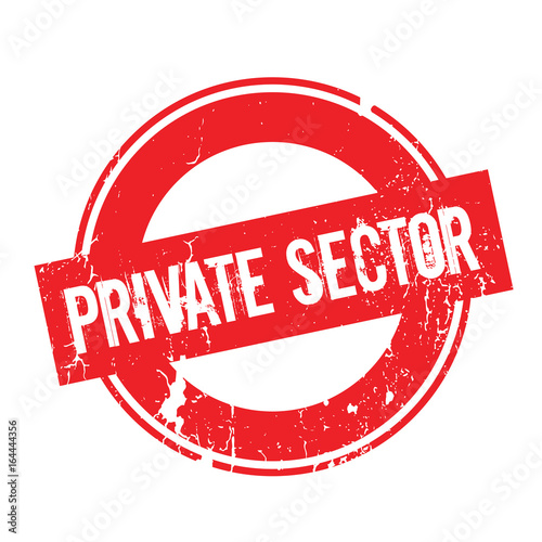 Private Sector rubber stamp. Grunge design with dust scratches. Effects can be easily removed for a clean, crisp look. Color is easily changed.