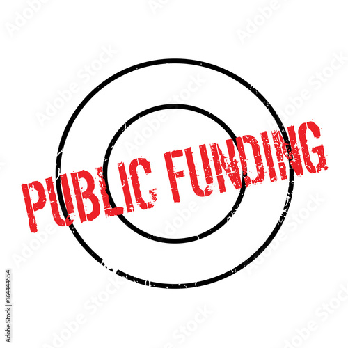 Public Funding rubber stamp. Grunge design with dust scratches. Effects can be easily removed for a clean, crisp look. Color is easily changed.