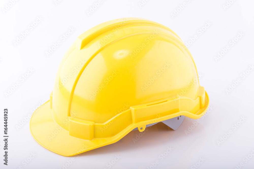 Fototapeta premium yellow Safety helmet Isolated white background