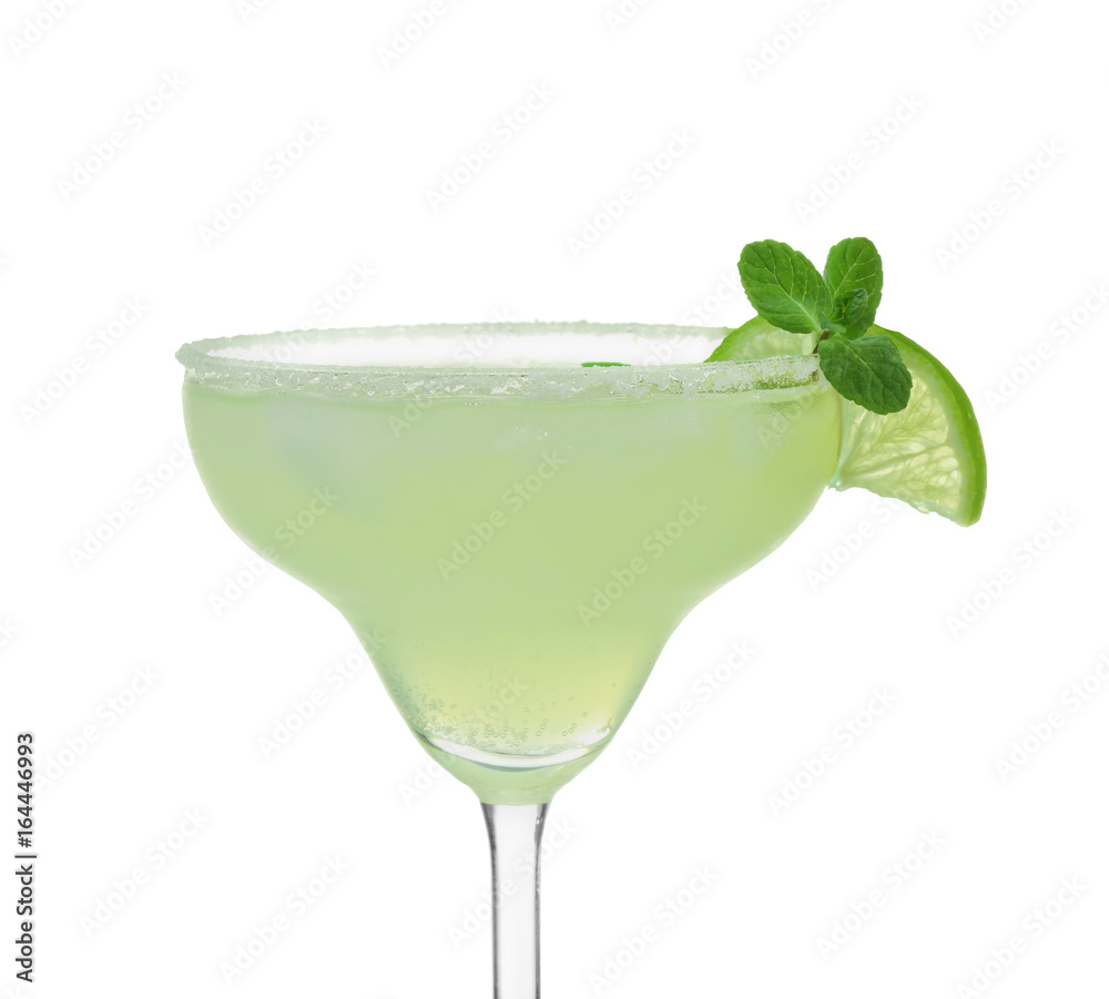 Delicious margarita cocktail on white background Delicious margarita cocktail on white background