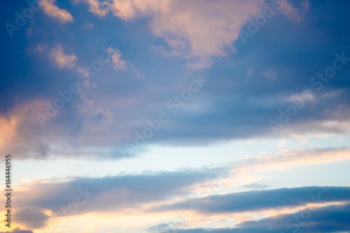 Fototapeta Naklejka Na Ścianę i Meble -  Sunset sky with clouds, background.