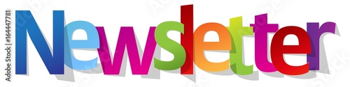 Newsletter banner multicolor on a white background.