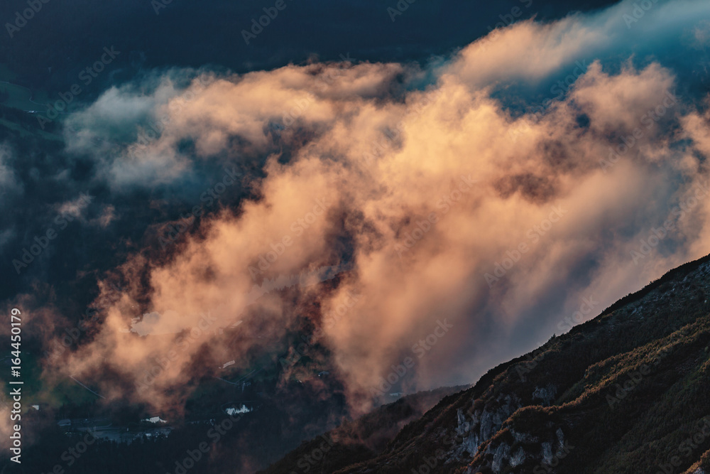 Amazing Mountains. Highlands of the Karwendel in the european Alps.