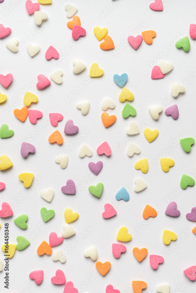 Scattered candy hearts Scattered candy hearts