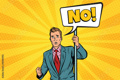Businessman protests no