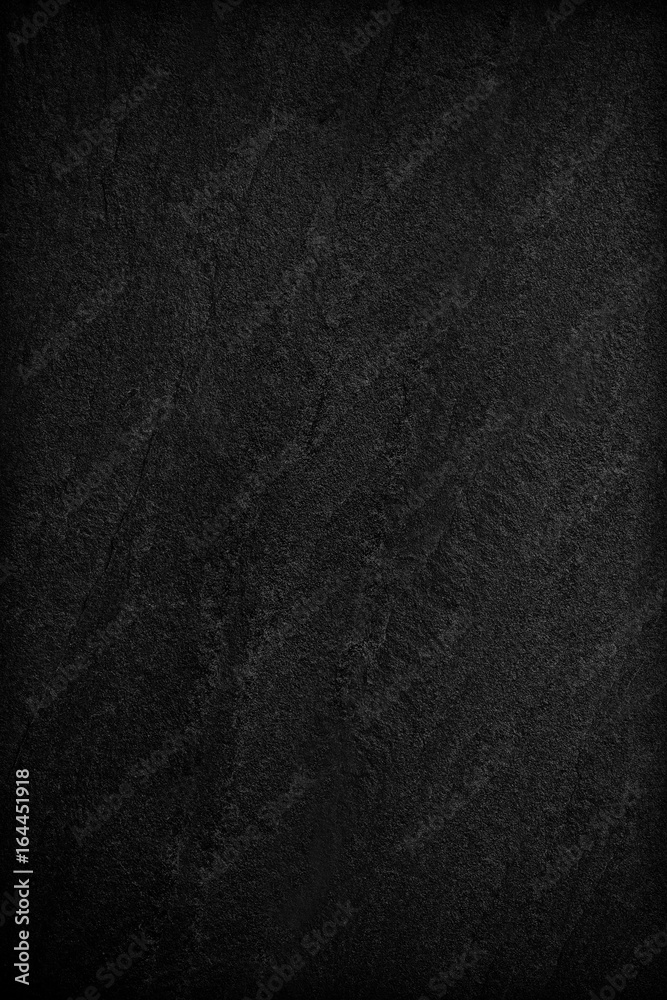 Naklejka premium Dark grey black slate background or texture.