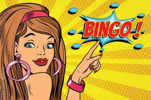 pop art woman bingo
