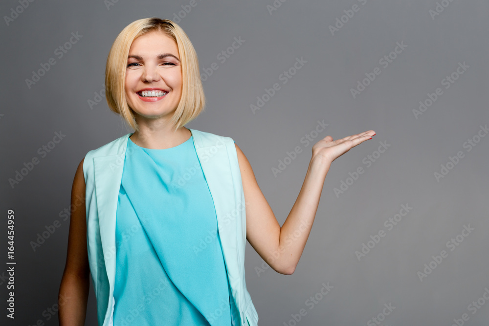 Smiling girl at clean background Smiling girl at clean background