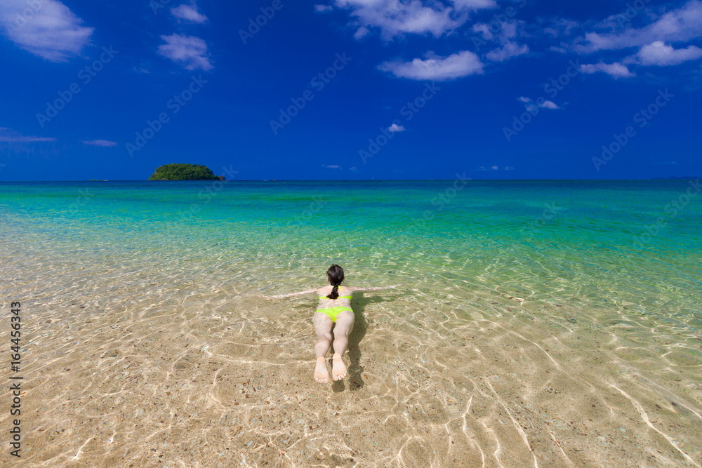 Thailand. Woman sea, bikini, swim Thailand. Woman sea, bikini, swim