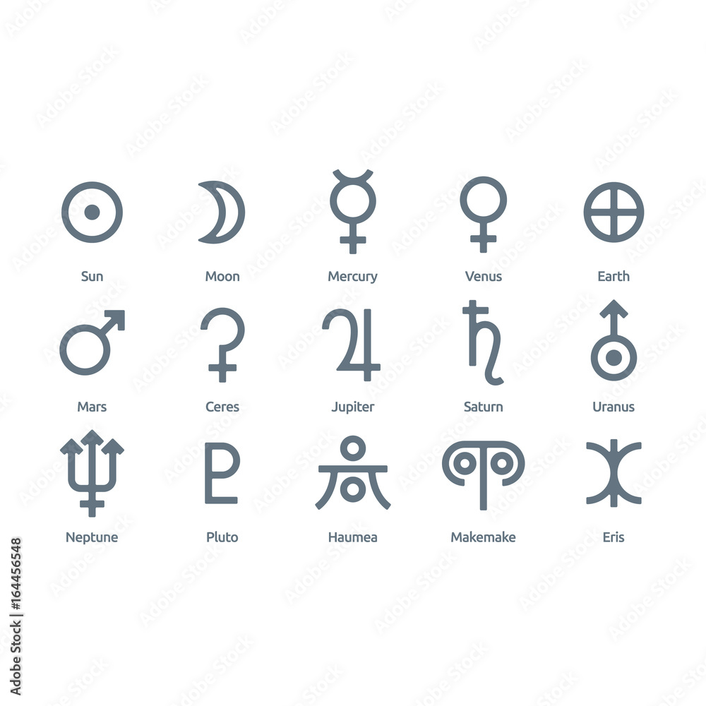 Fototapeta premium Astronomical Vector Symbols