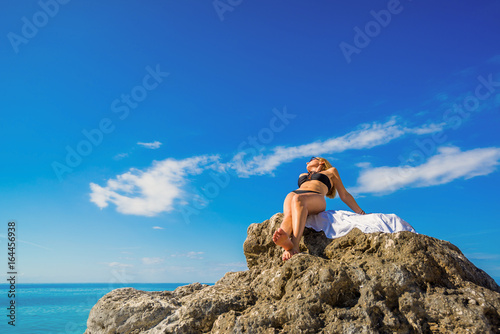 Summer vacation woman on the beach in beach © Netfalls