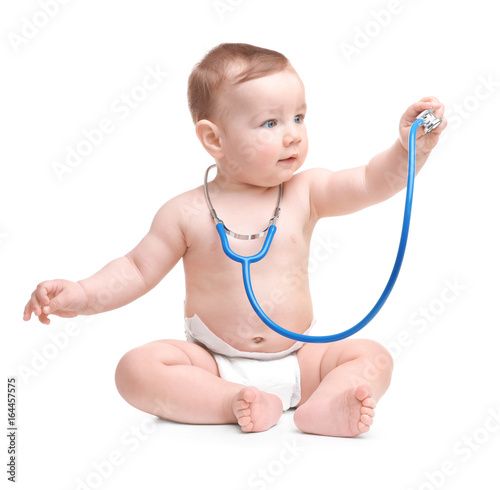 Cute little baby with steth...