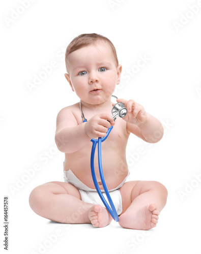 Cute little baby with steth...